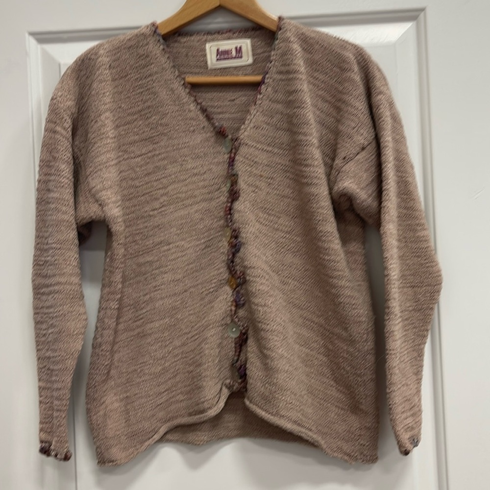 Knit cardigan, size small with mother of pearl buttons